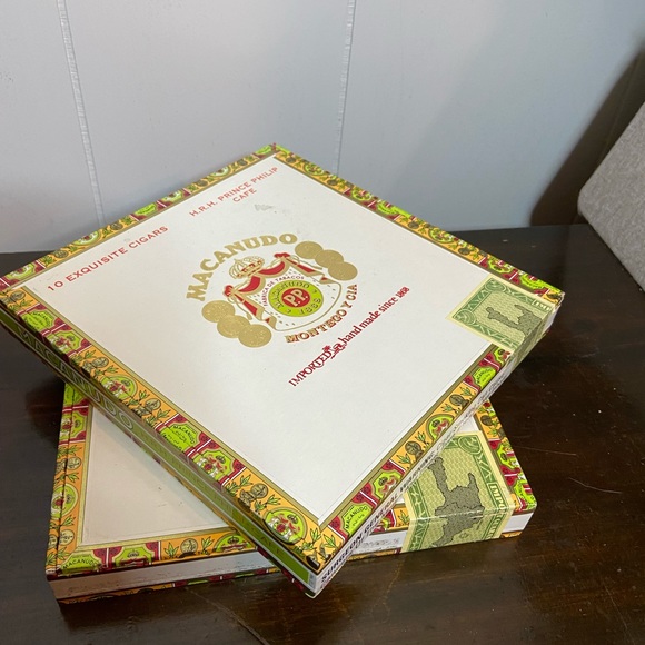Macanudo Empty wooden cigar boxes Lot set of 2 - Picture 2 of 7